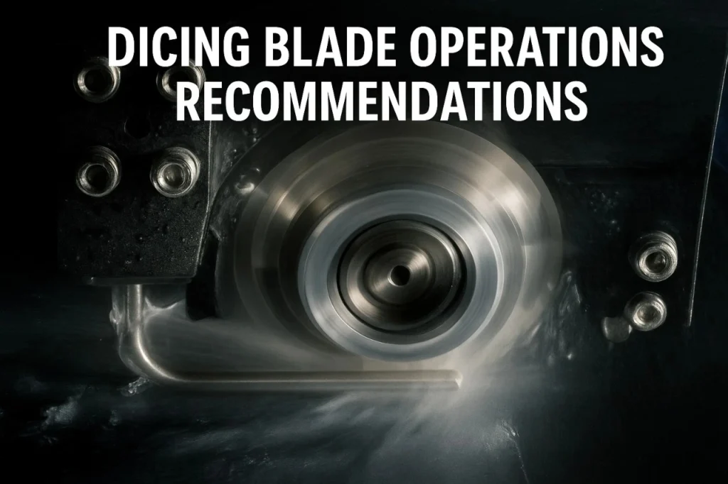 dicing blade operation recommendations