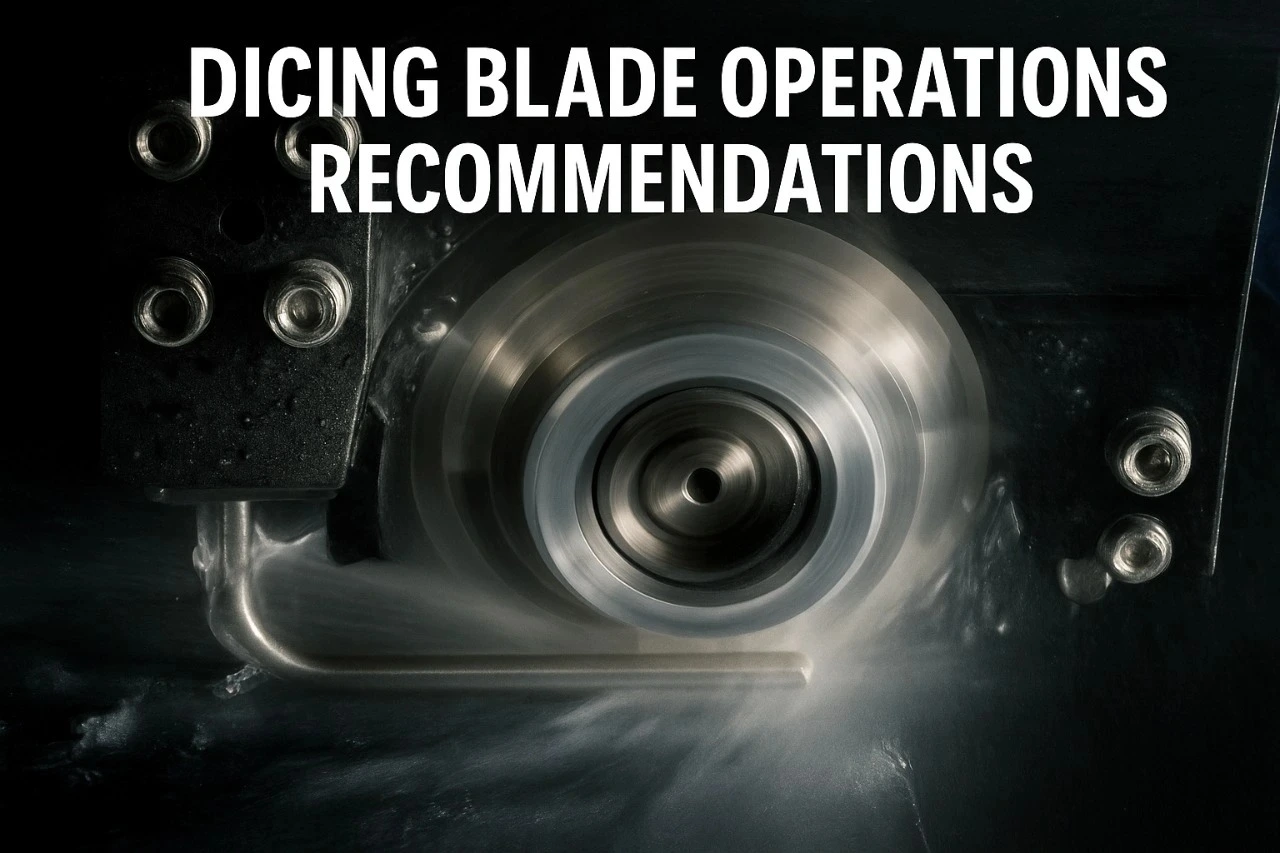 dicing blade operation recommendations
