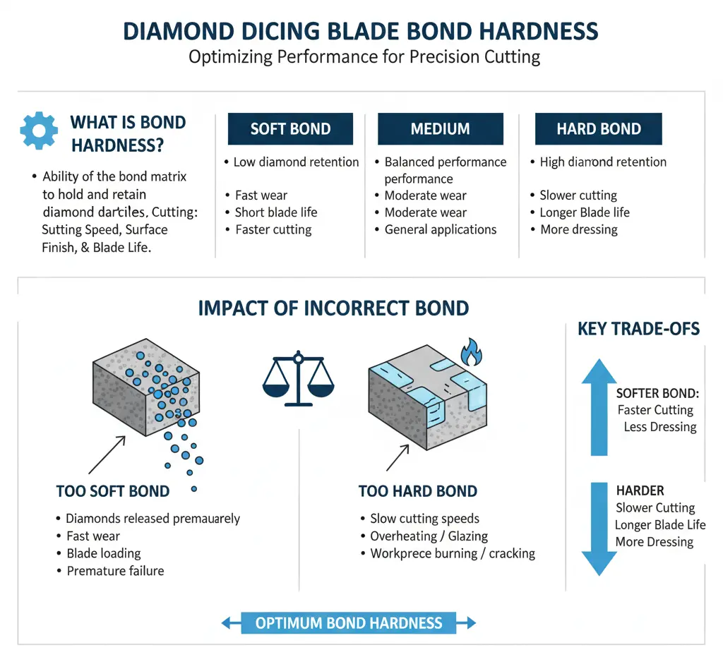 Bond Hardness in Diamond Dicing Blades