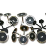 SMART CUT® Miniature Sintered Turbo Type Diamond Wheels Mounted on a Mandrel