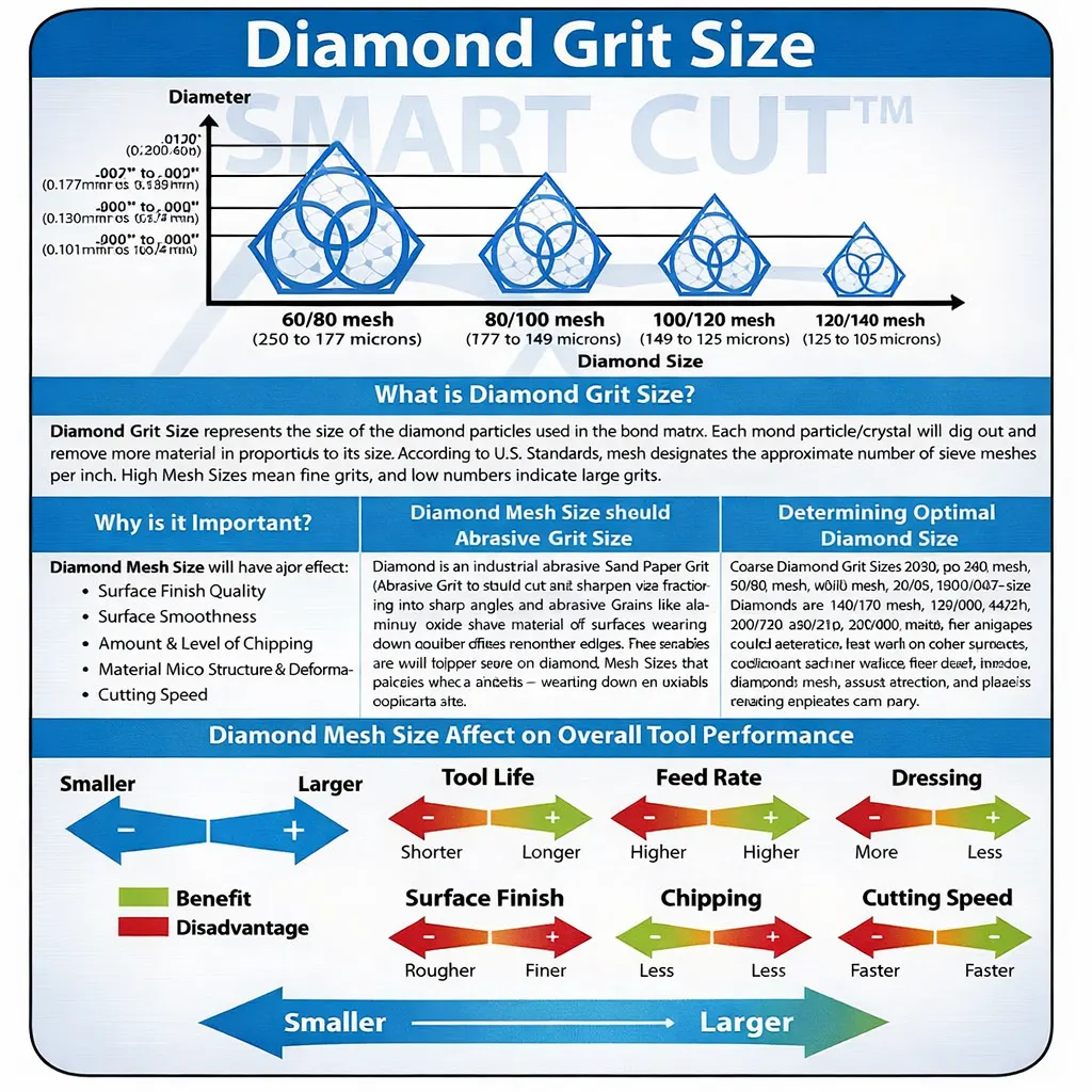 Diamond grit size chart