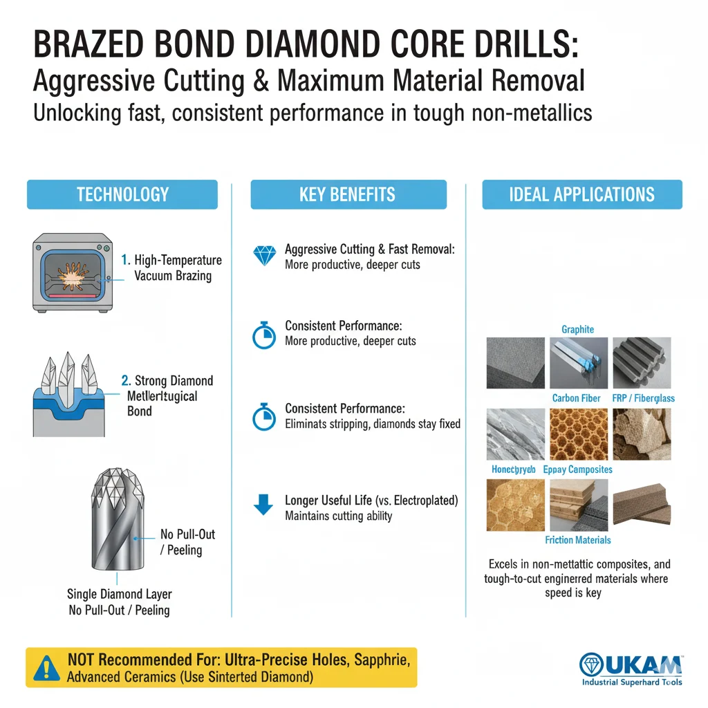 brazed bond diamond core drills infographic