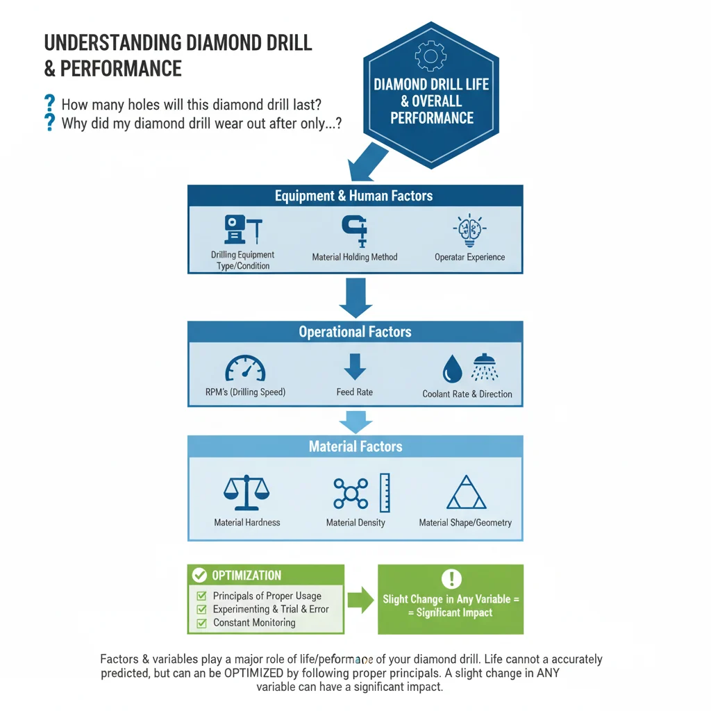factors affecting diamond drill life and performance