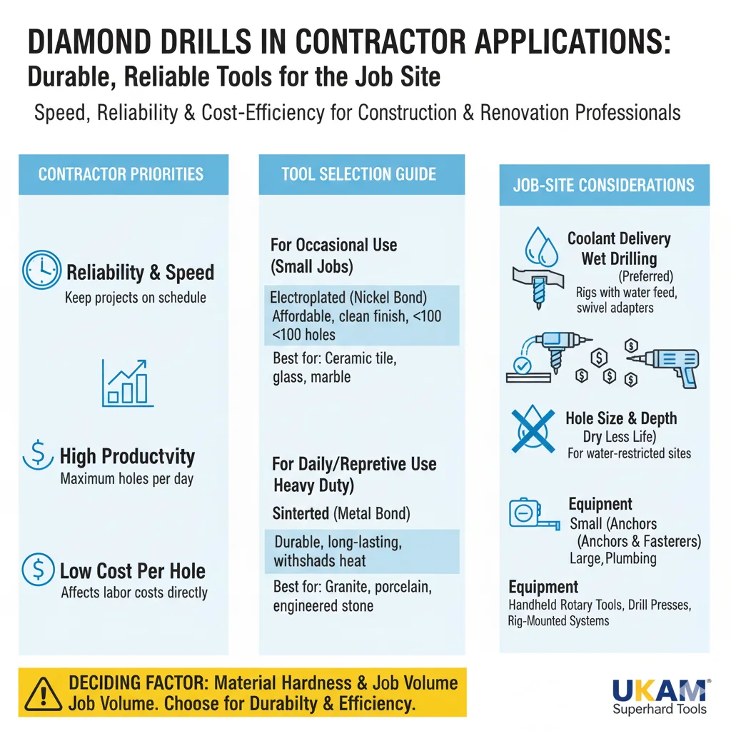 diamond drills in contractor applications