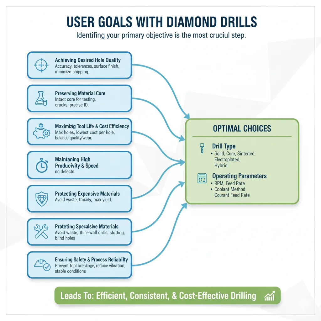 user goals with diamond drills
