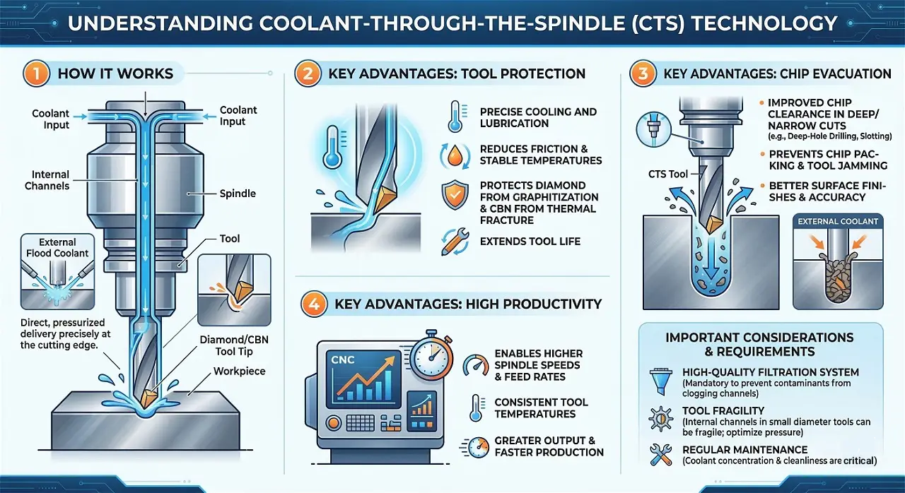 Understanding coolant through the spindle technology