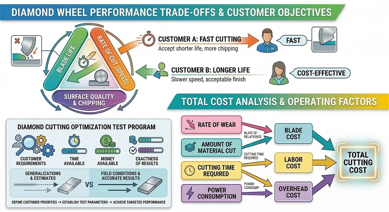 diamond wheel performance trade offs and customer objectives