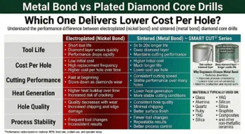metal bond vs plated diamond core drills