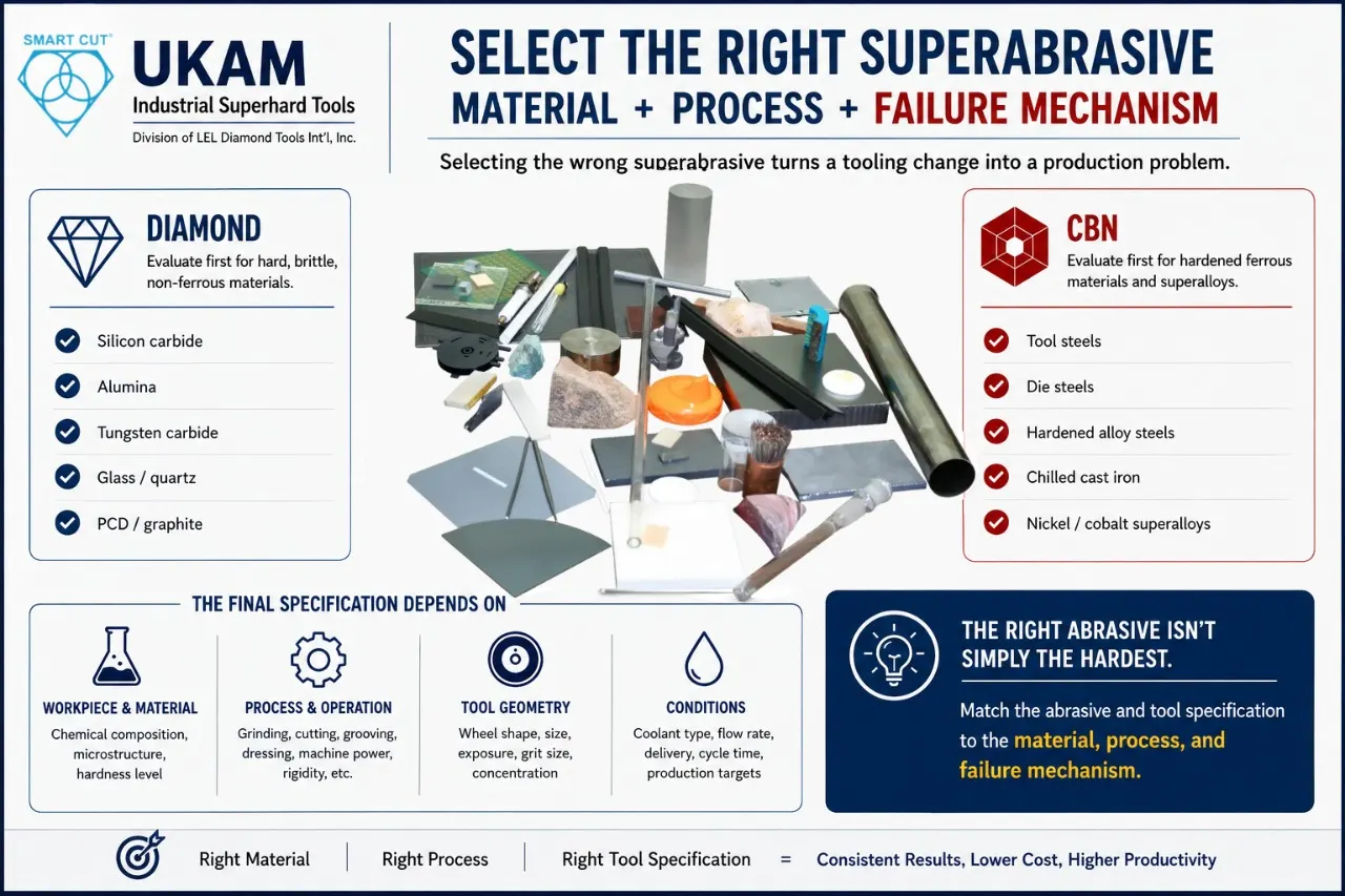 Select The Right Superabrasive material + process + failure mechanism