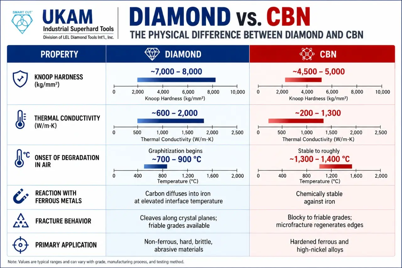 The Physical Difference Between Diamond and CBN