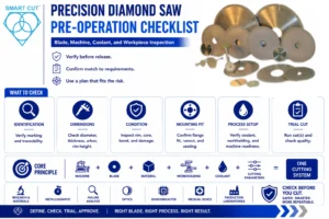 precision diamond saw pre operation checklist