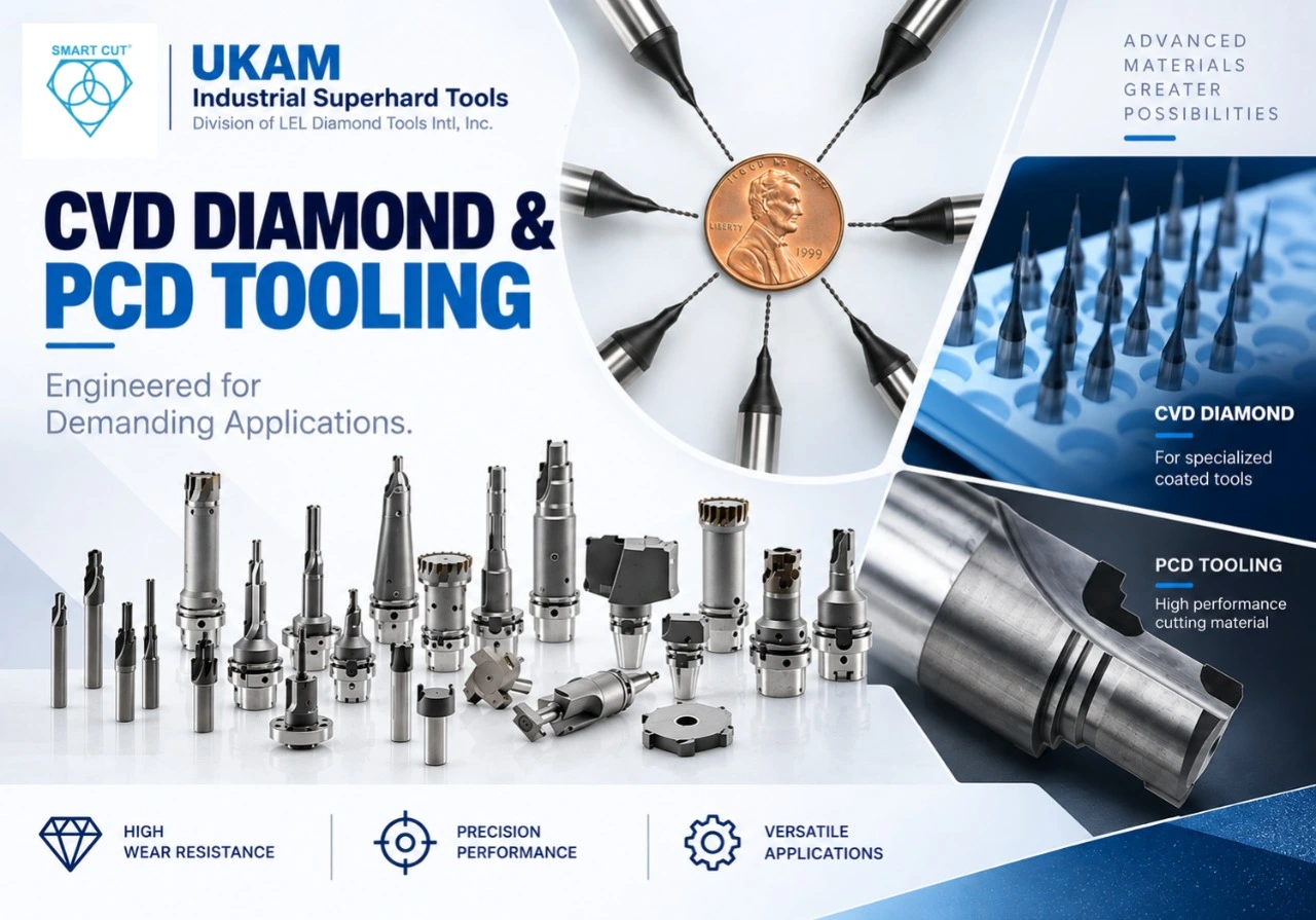 CVD diamond and PCD tooling