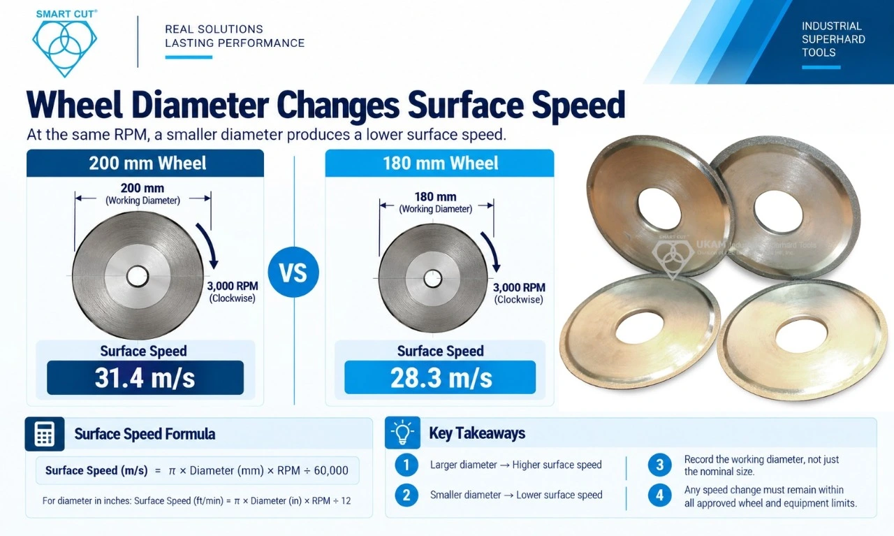 Check wheel speed against the actual diameter