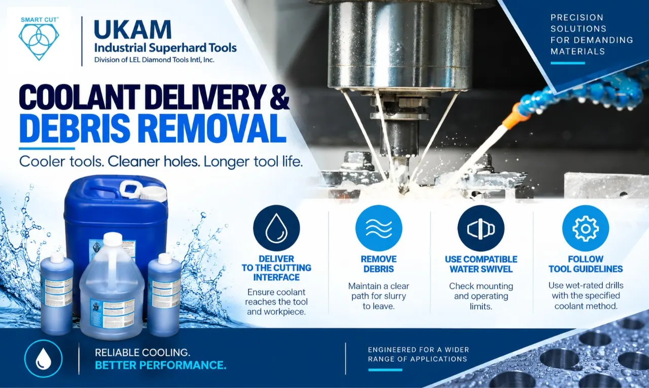 Coolant delivery and debris removal