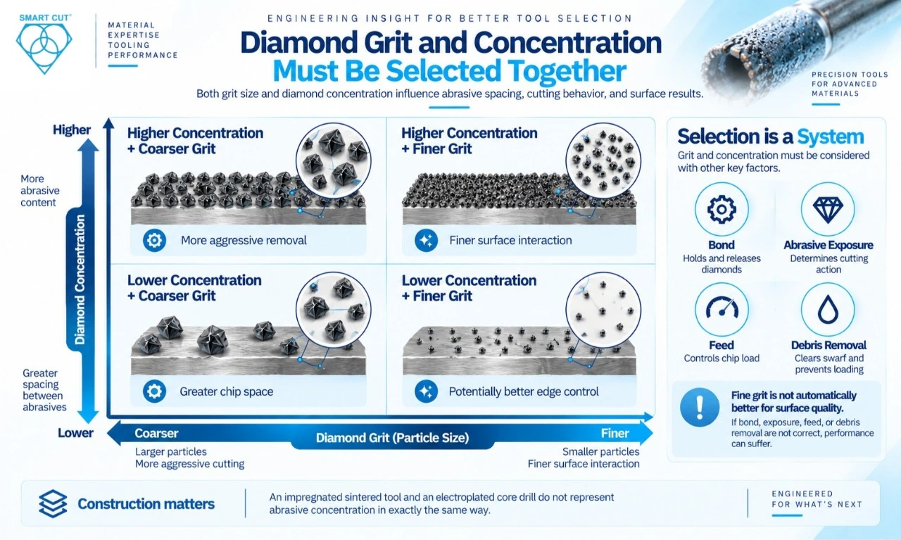 Diamond Grit and Concentration Must Be Selected Together