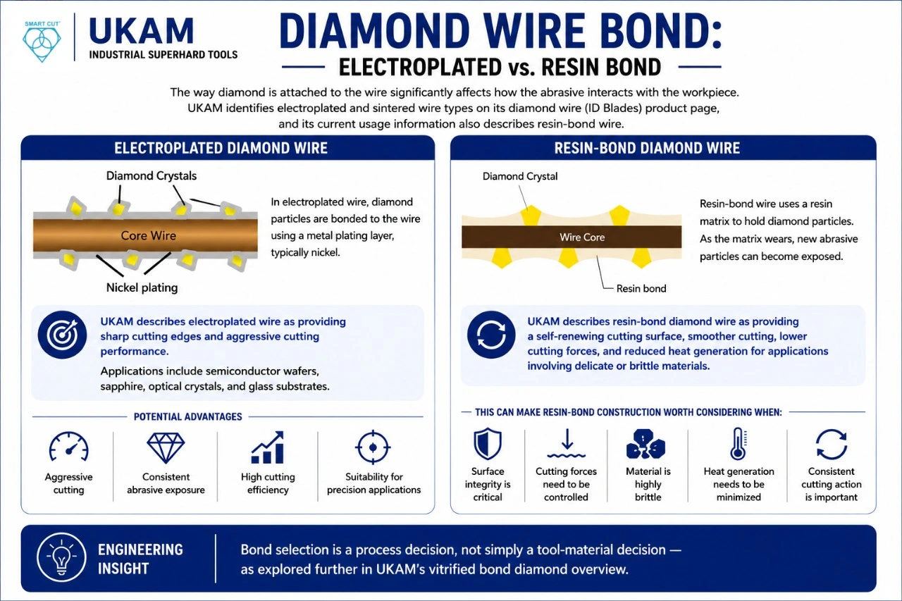 Diamond Wire Bond Electroplated vs. Resin Bond