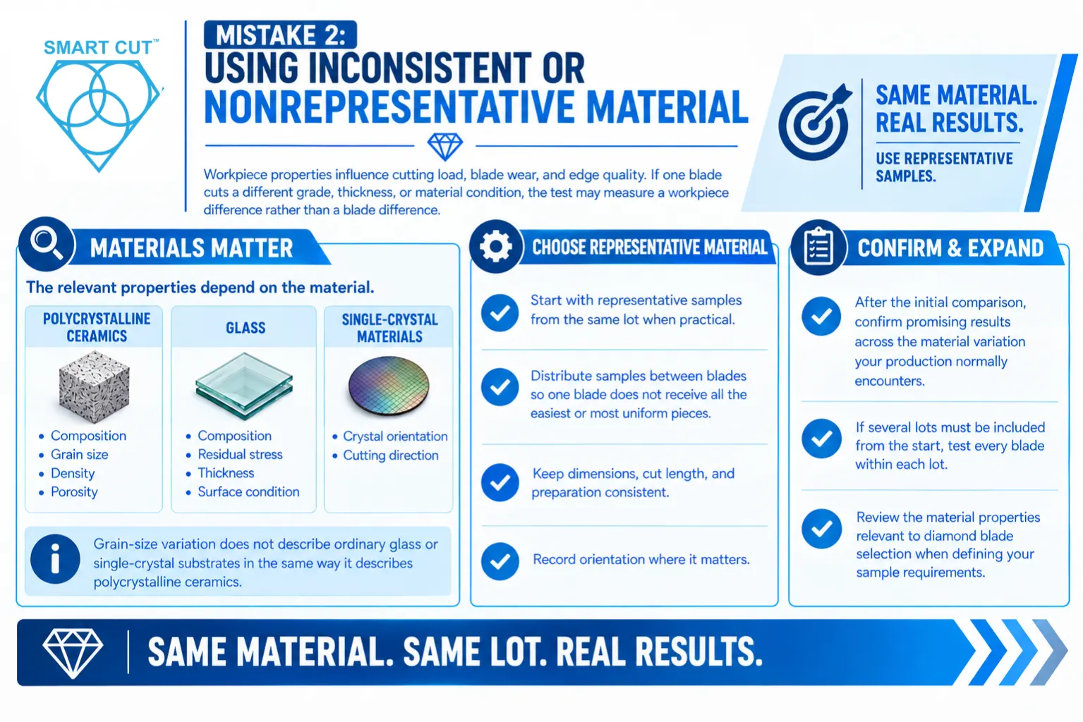Mistake 2 Using Inconsistent or Nonrepresentative Material