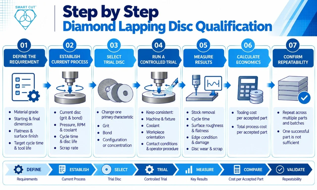 Step by Step Diamond Lapping Disc Qualification