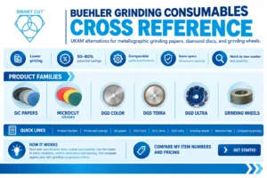 Buehler Grinding Consumables Cross Reference