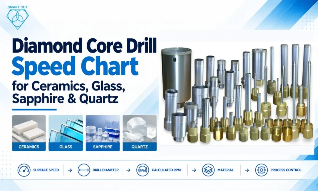 Diamond Core Drill Speed Chart for Ceramics, Glass, Sapphire & Quartz