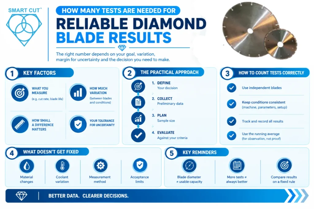 How Many Tests Are Needed for Reliable Diamond Blade Results