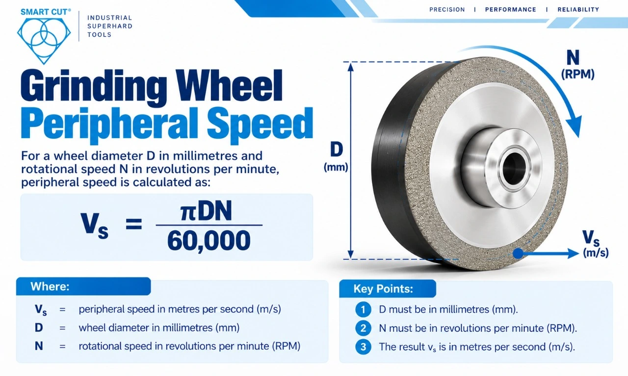Verify Grinding wheel peripheral speed